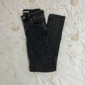 Levi’s Dark Gray 721 High Rise Skinny Jeggings, 26